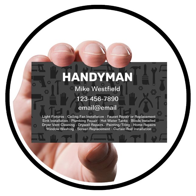 Unique New Handyman Business Card Template (Creator Uploaded)