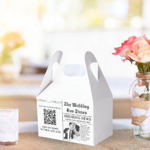 Unique Newspaper  Photo Wedding Favour Box