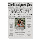 Unique Newspaper Wedding Welcome Sign Foam Board