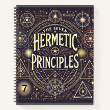 Unique Notebook with Hermetic Principles Print 
