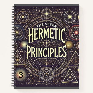 Unique Notebook with Hermetic Principles Print 