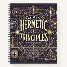 Unique Notebook with Hermetic Principles Print 