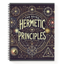 Unique Notebook with Hermetic Principles Print 