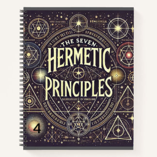 Unique Notebook with Hermetic Principles Print 