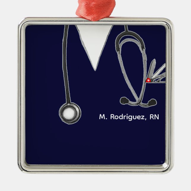 Unique Nurse Gifts Metal Tree Decoration (Front)