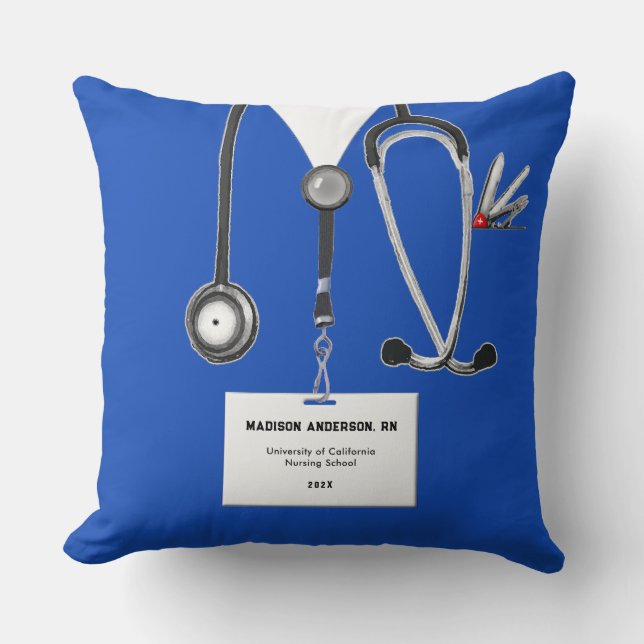 unique nurse graduation gift throw pillow (Front)