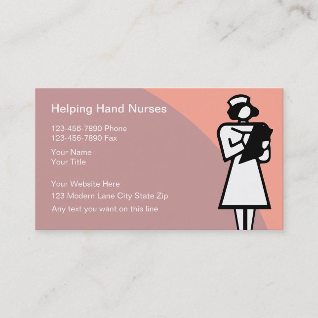Unique Nursing Business Cards (Front)