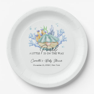 Unique Ocean Pearl Under The Sea Baby Shower  Paper Plate