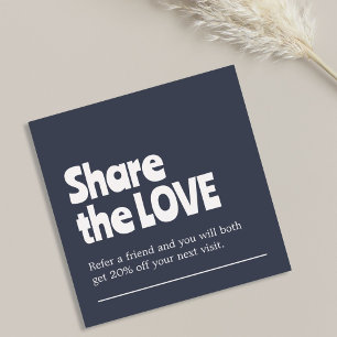 Unique Old White Blue Bold Salon Referral Card