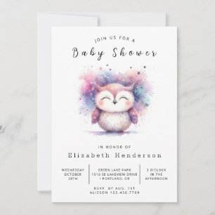 Unique Online Owl Baby Shower Invitation