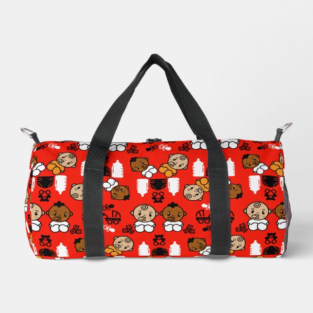 Unique Orange New Baby Gift  Duffle Bag (Front)