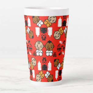 Unique Orange New Baby Gift Latte Mug