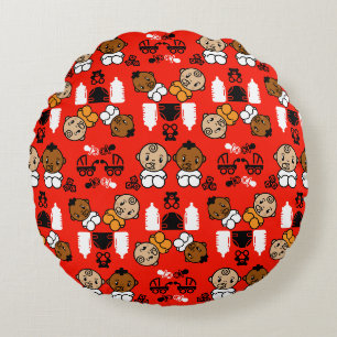 Unique Orange New Baby Gift Round Cushion