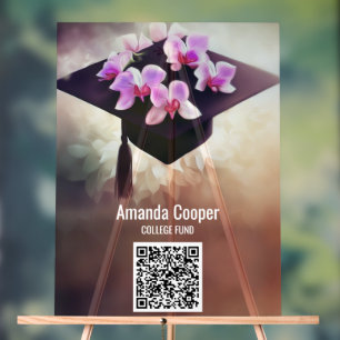 Unique Orchids Graduation Acrylic Sign