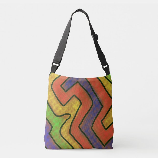 Unique Original Art  Crossbody Bag (Front)