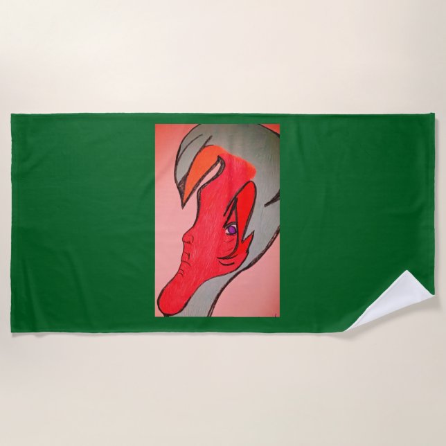 Unique Original Character Art  Beach Towel (Front)