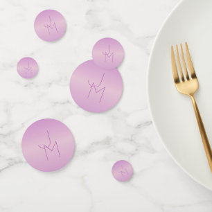 Unique Overlapping Monogram Soft Lavender Pink Confetti
