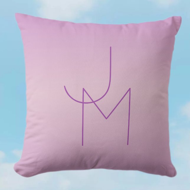 Unique Overlapping Monogram | Soft Lavender Pink Cushion (Creator Uploaded)