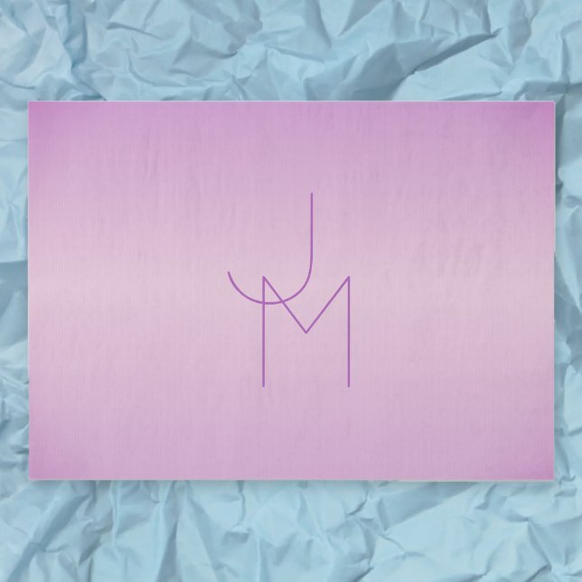 Unique Overlapping Monogram | Soft Lavender Pink Tissue Paper (Creator Uploaded)