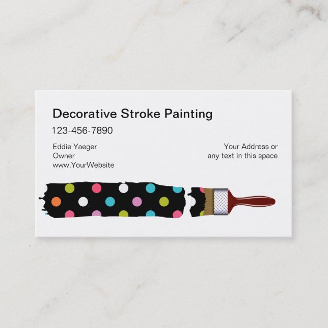 Unique Painter Business Cards (Front)