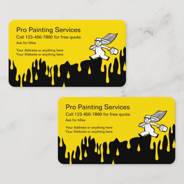 Unique Painting Service Double Side Business Card (Front/Back)