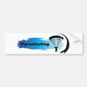 Unique Parachuting Bumper Sticker