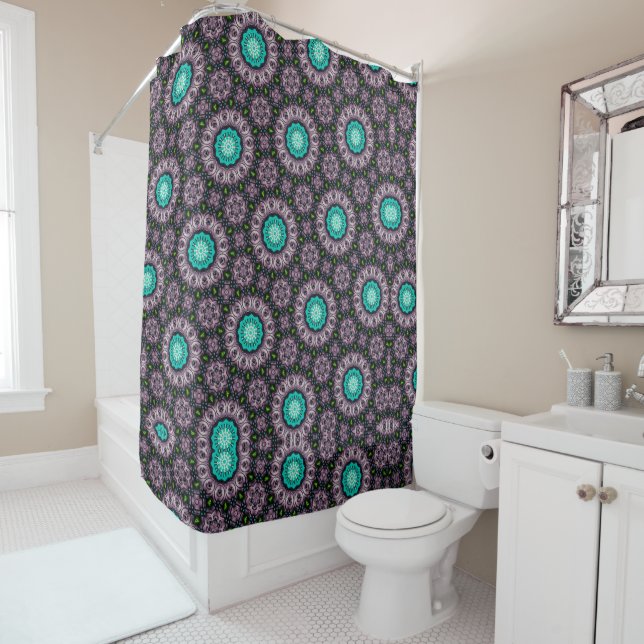 Unique Pattern Abstract Shower Curtain (In Situ)