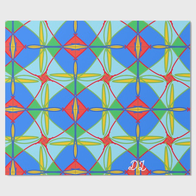 Unique Pattern Abstract  Wrapping Paper (Flat)