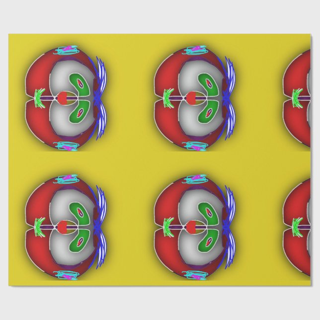 Unique Pattern Abstract  Wrapping Paper (Flat)