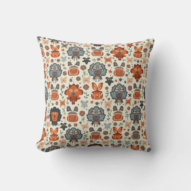 Unique Pattern Throw Pillow (Front)