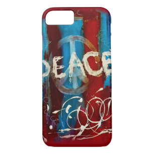 Unique peace sign on a abstract background Case-Mate iPhone case