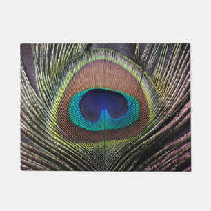 Unique Peacock Feather Doormat
