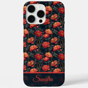 Unique Peonies Customisable Name Iphone Case