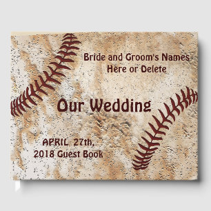 Unique Personalised Baseball Wedding Guest Book