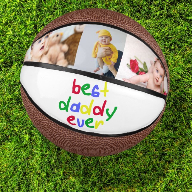 Unique Personalised Best Daddy Ever Fathers Day Mini Basketball (Creator Uploaded)