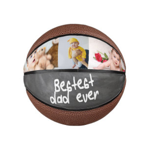 Unique Personalised Bestest Dad Ever Fathers Day Mini Basketball