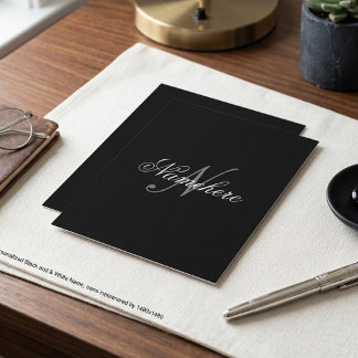Unique Personalised Black and White Name Monogram