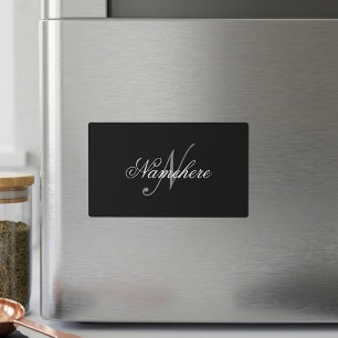 Unique Personalised Black and White Name Monogram