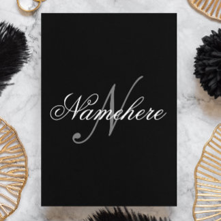 Unique Personalised Black and White Name Monogram