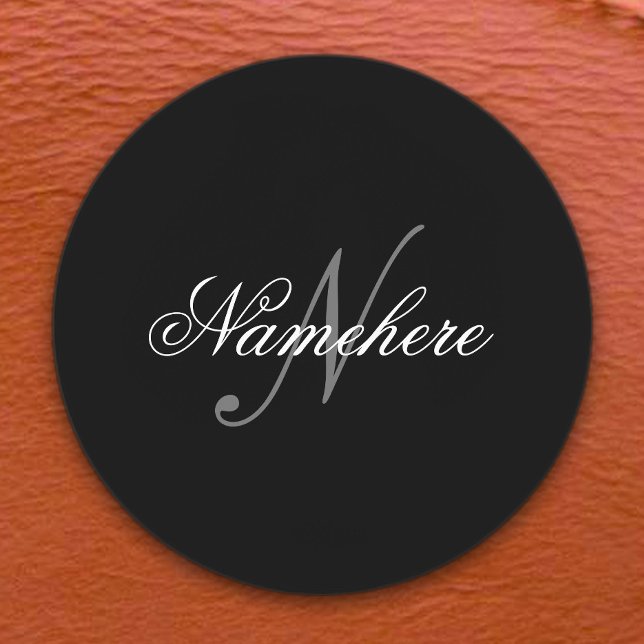 Unique Personalised Black and White Name Monogram (Creator Uploaded)