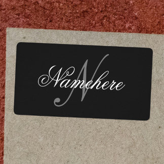 Unique Personalised Black and White Name Monogram