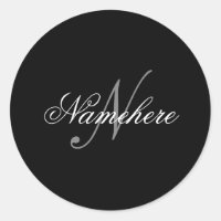 Unique Personalised Black and White Name Monogram