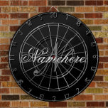 Unique Personalised Black and White Name Monogram Dartboard<br><div class="desc">Personalised Unique Black and White Name Monogram Design for anyone.</div>