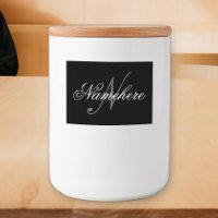 Unique Personalised Black and White Name Monogram