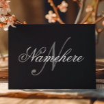 Unique Personalised Black and White Name Monogram Holiday Postcard<br><div class="desc">Personalised Unique Black and White Name Monogram Design for anyone.</div>