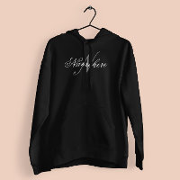 Unique Personalised Black and White Name Monogram 