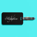 Unique Personalised Black and White Name Monogram Luggage Tag<br><div class="desc">Personalised Unique Black and White Name Monogram Design for anyone.</div>