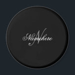 Unique Personalised Black and White Name Monogram Magnet<br><div class="desc">Personalised Unique Black and White Name Monogram Design for anyone.</div>