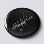 Unique Personalised Black and White Name Monogram Magnet<br><div class="desc">Personalised Unique Black and White Name Monogram Design for anyone.</div>
