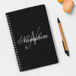 Unique Personalised Black and White Name Monogram Planner<br><div class="desc">Personalised Unique Black and White Name Monogram Design for anyone.</div>
